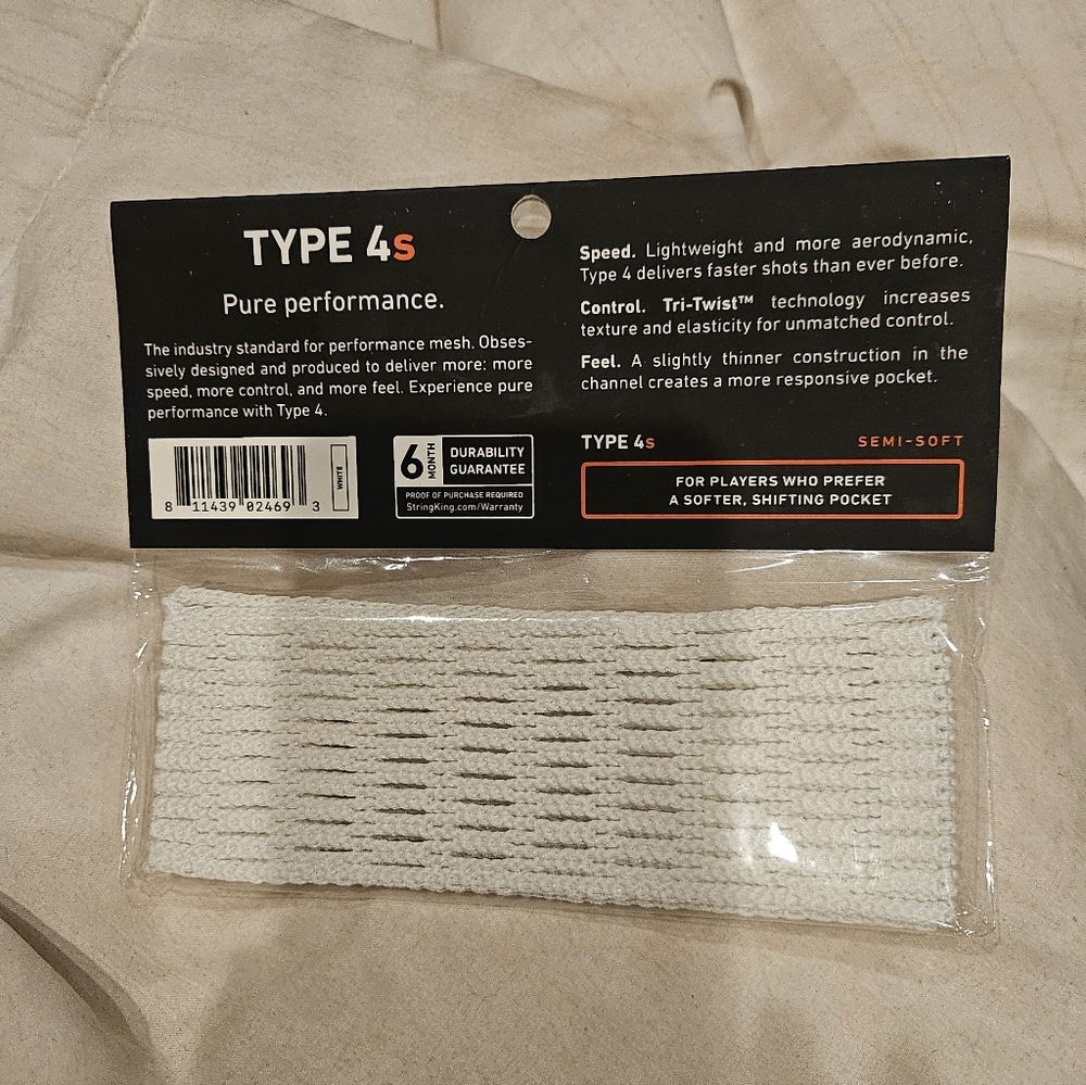 StringKing Type 4s Semi-Soft Mesh Kit For Lacrosse - Picture 4 of 4